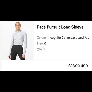Lululemon Pace Pursuit Jacket